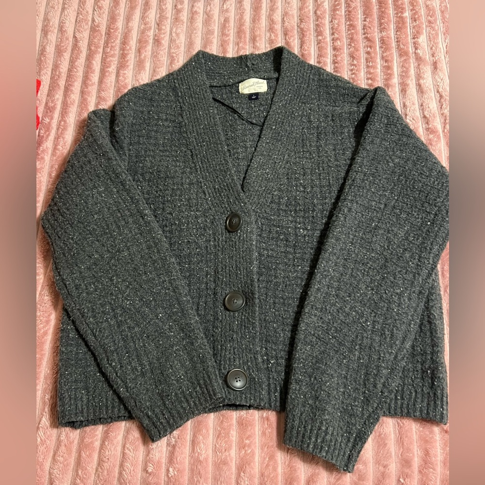 Universal Thread Charcoal Button-Up Cardigan